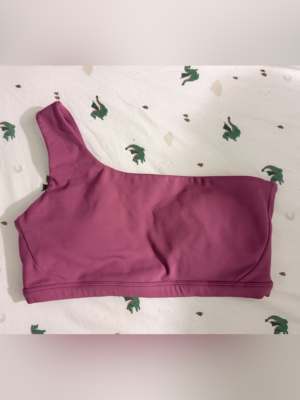 ACTA One-Shoulder Sports Bra in Mauve Pink